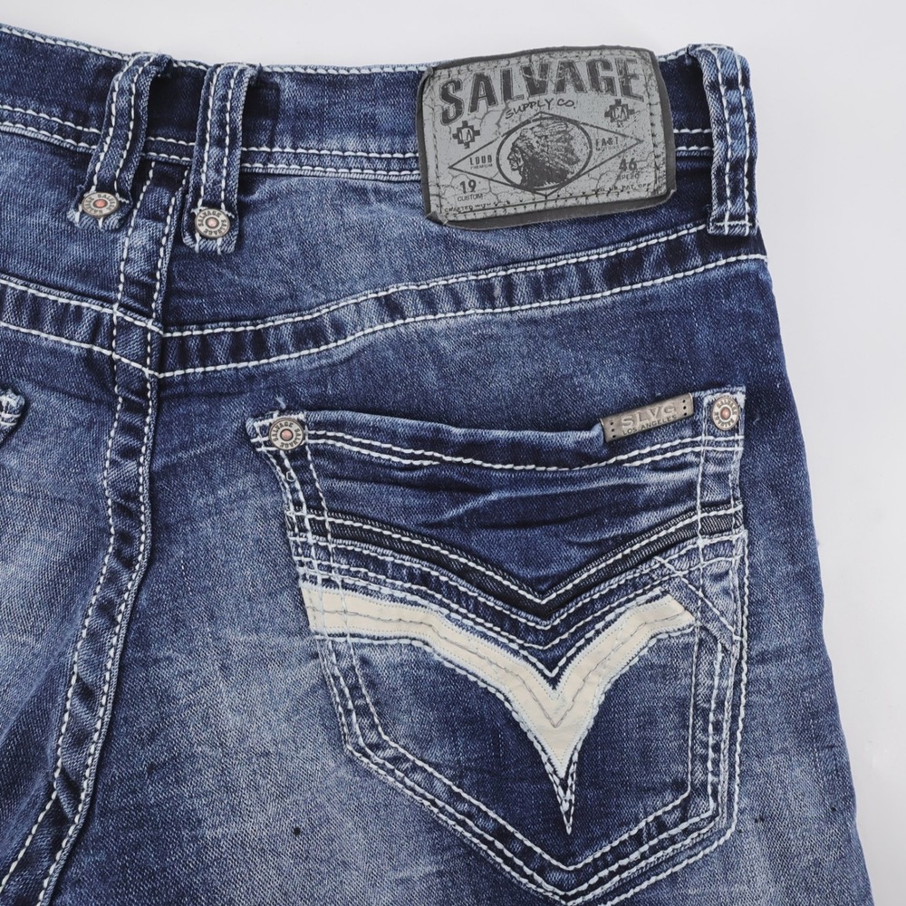 Salvage Mayhem Boot Regular Fit Jeans Blue Mens 31x30